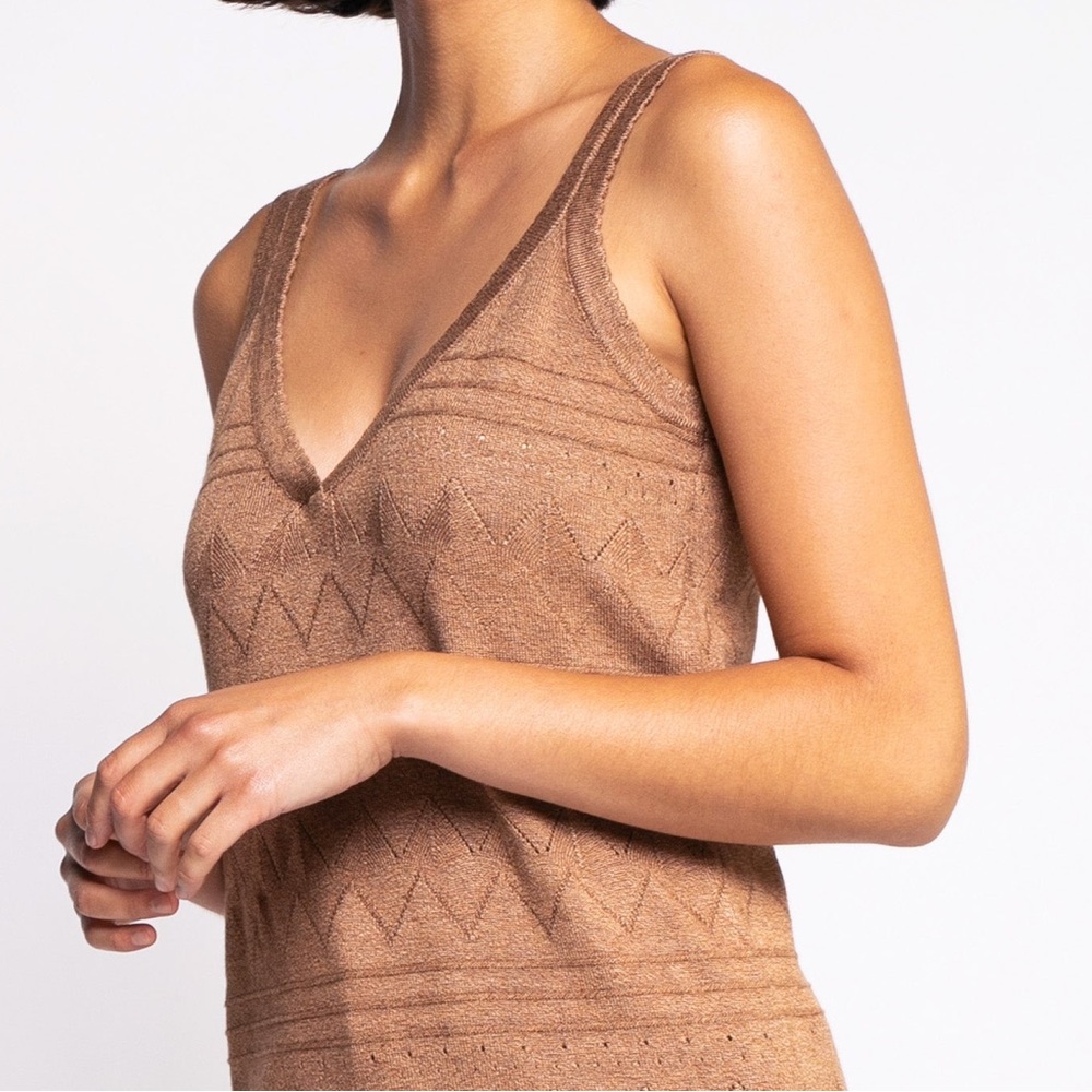 Pink Martini Brown Sweater Tank Top
